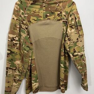 Camouflage US Army Tactical Long Sleeve Shirt Size Large